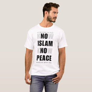 Jag vet att islam känner fred, islamskjorta, musli t shirt