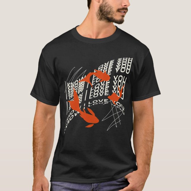 Jag vet att jag älskar dig fisk t shirt (Framsida)