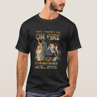 Jag vet att jag brinner och Avslutar de här walesi T Shirt