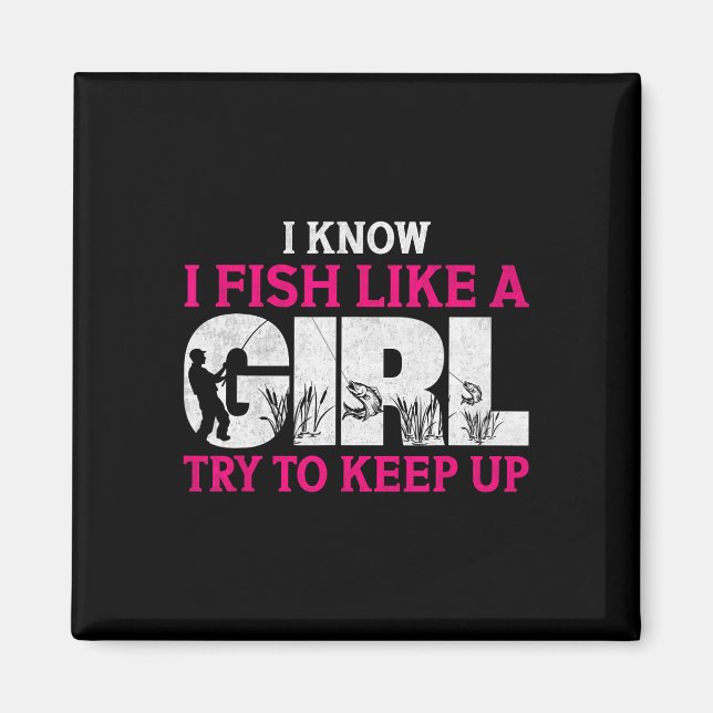 Jag vet att jag fiskar som en ung flicka som fiska magnet (Framsidan)