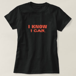 Jag vet att jag kan Motivational Slogan Graphic-Te T Shirt