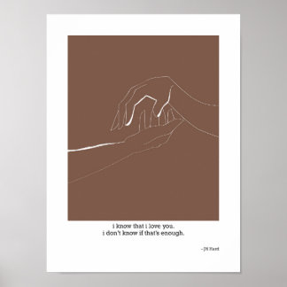 Jag vet att jag Kärlekar dig Poster