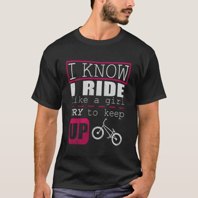 Jag vet att jag ride som en flicka... t shirt (Framsida)