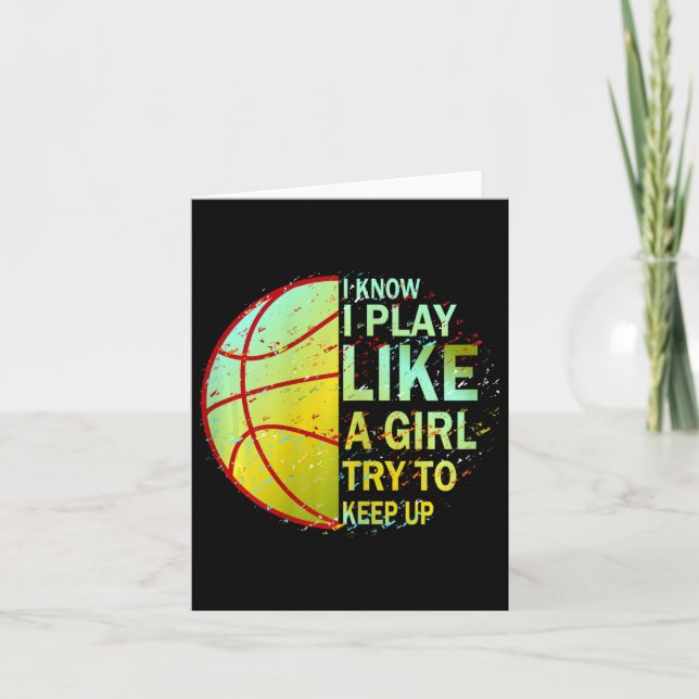 Jag vet att jag spelar som en flicka. kort (Framsida)