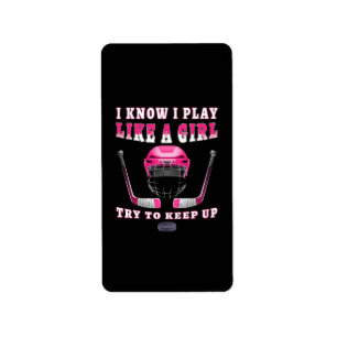 Jag vet att jag spelar som en tjej försöker Behåll Adressetikett
