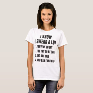 Jag vet att jag svär för födelsedagnovelty för t shirt