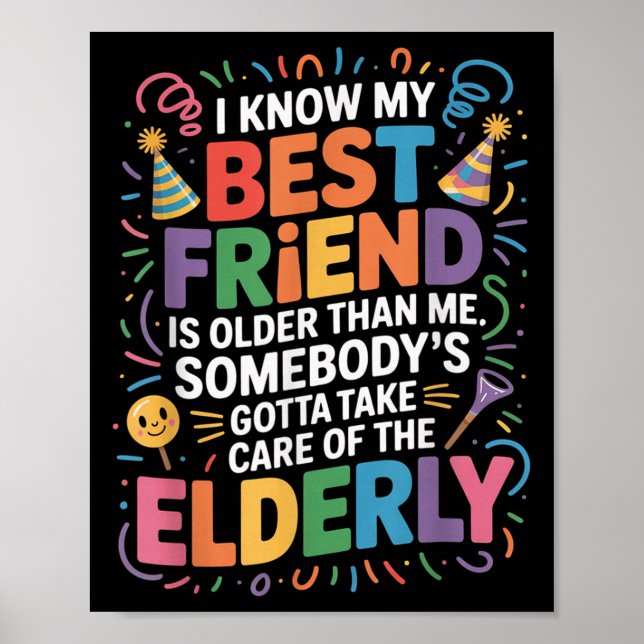 Jag vet att min vän är äldre än jag... poster (Framsidan)