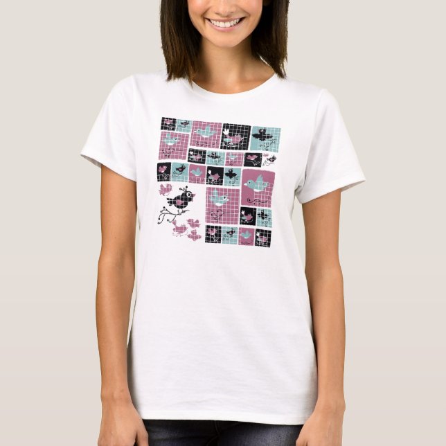 Jag vet därför den caged fågeln sjunger tee shirt (Framsida)