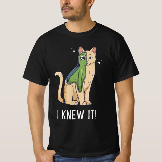 Jag vet det. Alien Kitten T Shirt (Framsida)