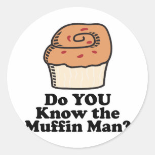 Jag vet hur många män som har fått muffin. runt klistermärke