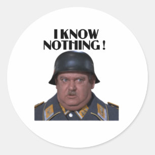 Jag vet ingenting runt klistermärke