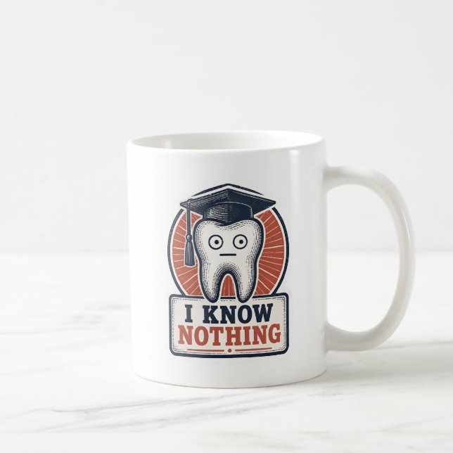 Jag Vet Inget Roligt Tand Meme Kaffemugg (Höger)