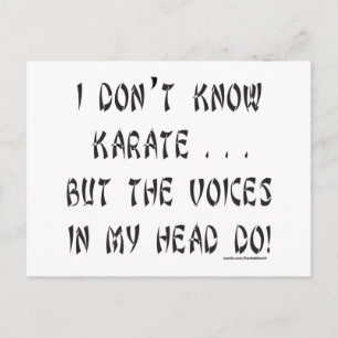 JAG VET INTE KARATE T-SHIRTS OCH GIFTS VYKORT