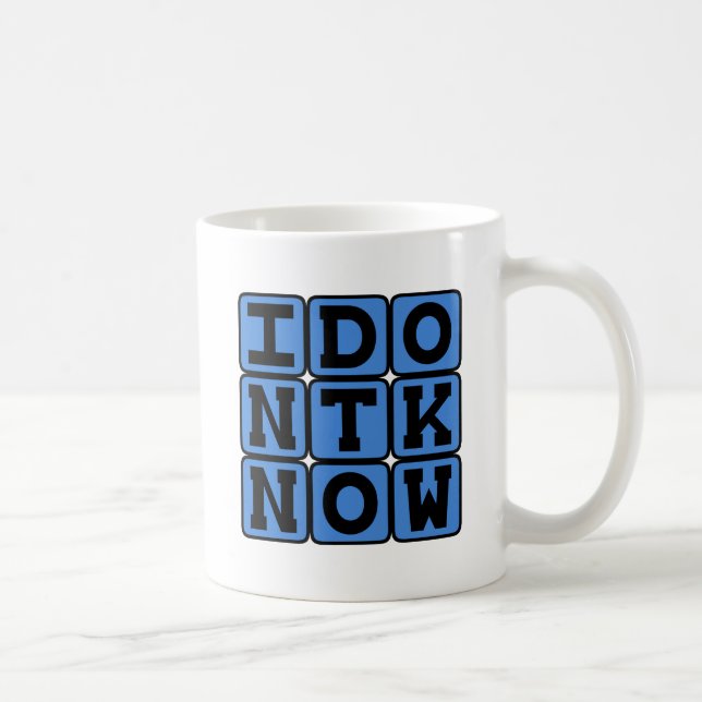 Jag vet inte, okunnighet kaffemugg (Höger)