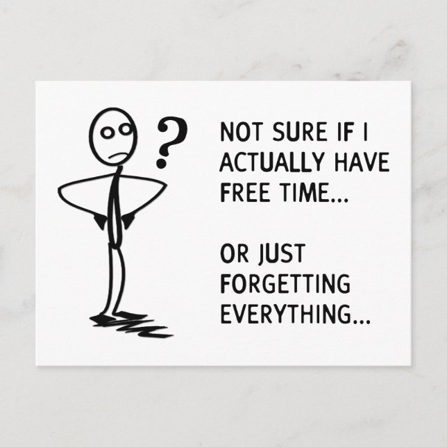 Jag vet inte om jag har ledig tid.. vykort (Framsida)
