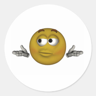 Jag vet inte runt klistermärke