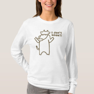 Jag vet inte tecknadkokvinna skjorta tee shirt