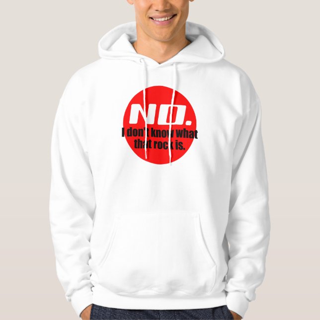 Jag Vet Inte Vad Den Där Stenen Är (Röd) Sweatshirt Med Luva (Framsida)