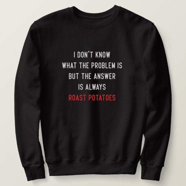 Jag vet inte vad problemet är lång ärmad tröja (Design framsida)