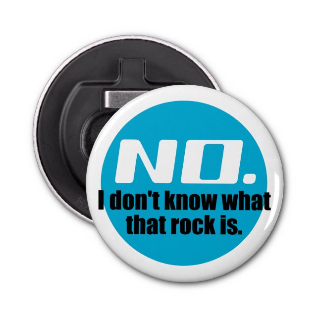 Jag vet inte vad Sten är (blått) Flasköppnare (Framsidan)