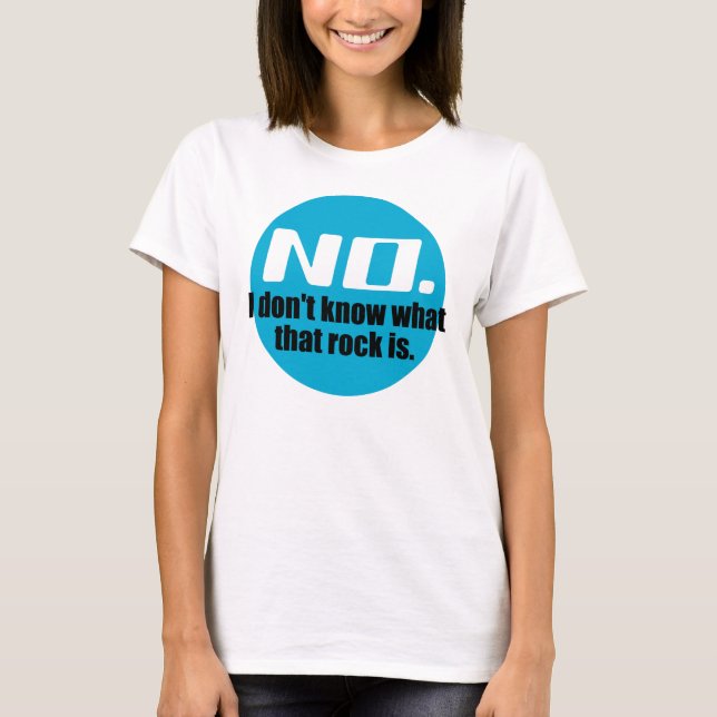 Jag vet inte vad Sten är (blått) T Shirt (Framsida)