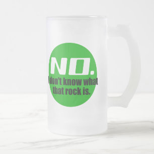 Jag vet inte vad Sten är (Grönt) Frostat Ölglas