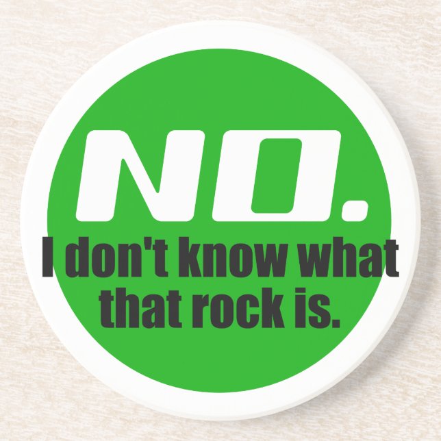 Jag vet inte vad Sten är (Grönt) Underlägg Sandsten (Framsidan)