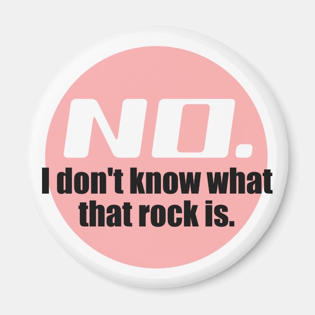 Jag vet inte vad Sten är (Rosa) Magnet (Framsidan)