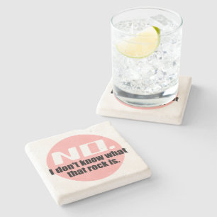 Jag vet inte vad Sten är (Rosa) Underlägg Sten