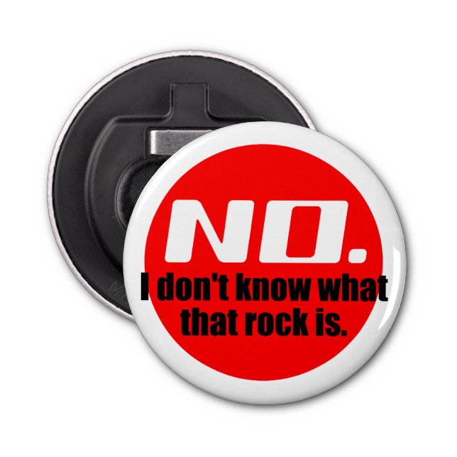 Jag vet inte vad Sten är (rött) Flasköppnare (Framsidan)