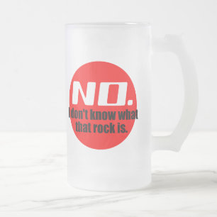 Jag vet inte vad Sten är (rött) Frostat Ölglas