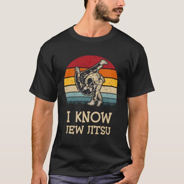 Jag vet Jew Jitsu Dance Jiu Jitsu T Shirt (Framsida)