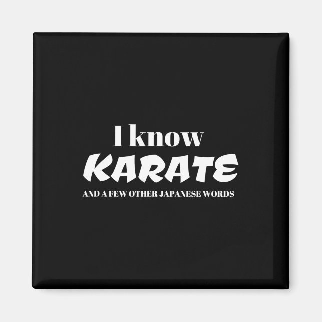 Jag vet karate och några andra japanska ord magnet (Framsidan)