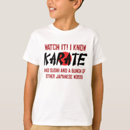 Jag vet Karate! och Sushi och andra japanska Ord T-shirt