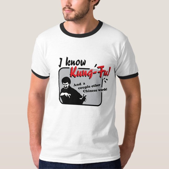 Jag vet kung fu! t shirt (Framsida)