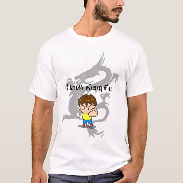 Jag vet kung fu t shirt (Framsida)