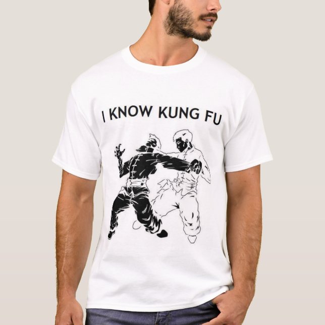 Jag vet kung fu tee shirt (Framsida)