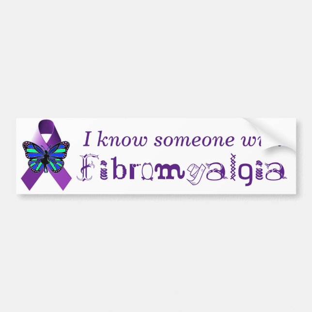 Jag vet någon med Fibromyalgiabildekalet Bildekal (Framsidan)