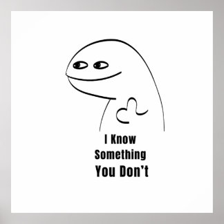 Jag Vet Något Du Inte Rolig Sarcastic T-Shirt Poster
