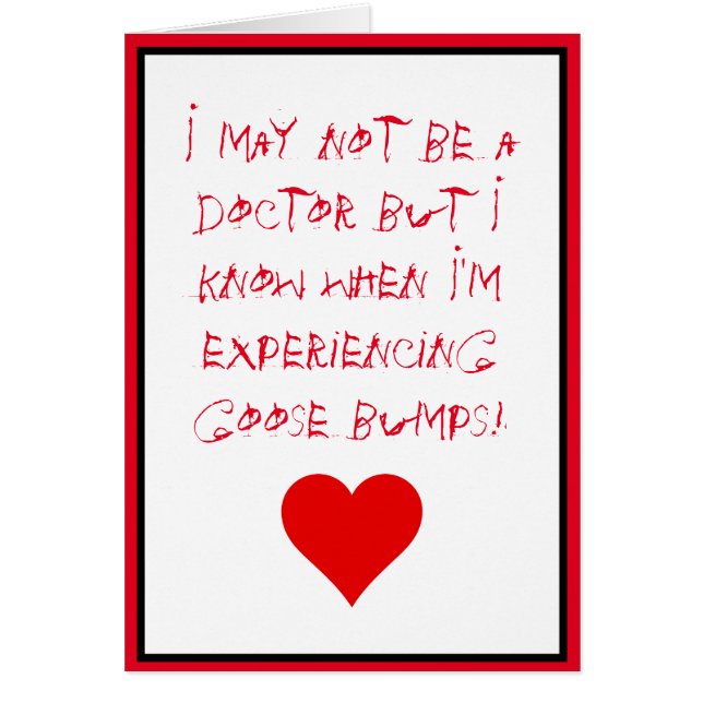 Jag vet när jag upplever gåsslag hälsningskort (Framsidan)