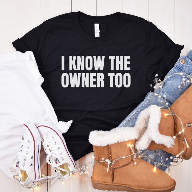 Jag vet också vem ägaren är | Funny Bartender Gift T Shirt (Skapare uppladdad)