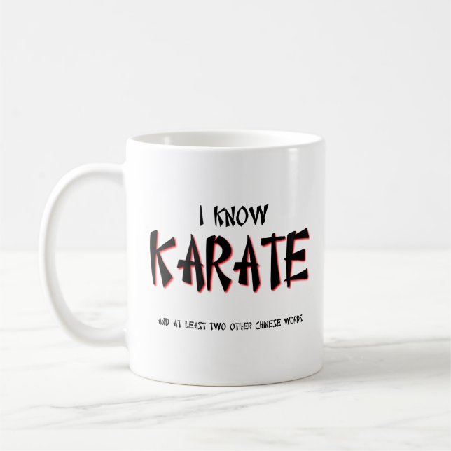 Jag vet rolig mugghumor för Karate Kaffemugg (Vänster)