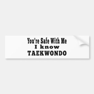 Jag vet Taekwondo Bildekal