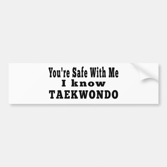 Jag vet Taekwondo Bildekal (Framsidan)