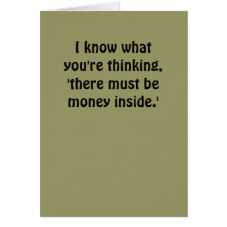 Jag vet vad du är tänkande, 'där måste vara hälsningskort