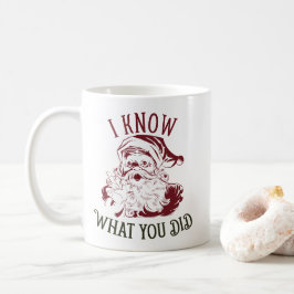 Jag vet vad du gjorde Vintage Chistmas Kaffemugg