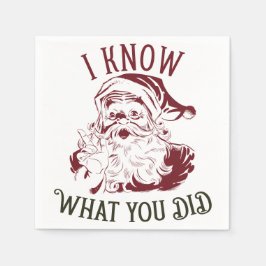 Jag vet vad du gjorde Vintage Chistmas Pappersservett