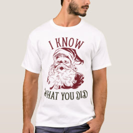 Jag vet vad du gjorde Vintage Chistmas T Shirt