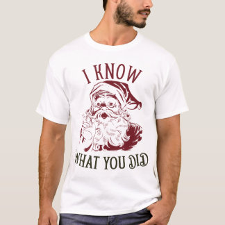 Jag vet vad du gjorde Vintage Chistmas T Shirt