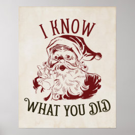 Jag vet vad Du gjorde Vintage Jul Poster